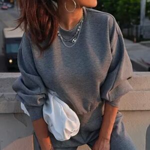 NWT Jeannie Mai By INC Gray Sweatshirt XS